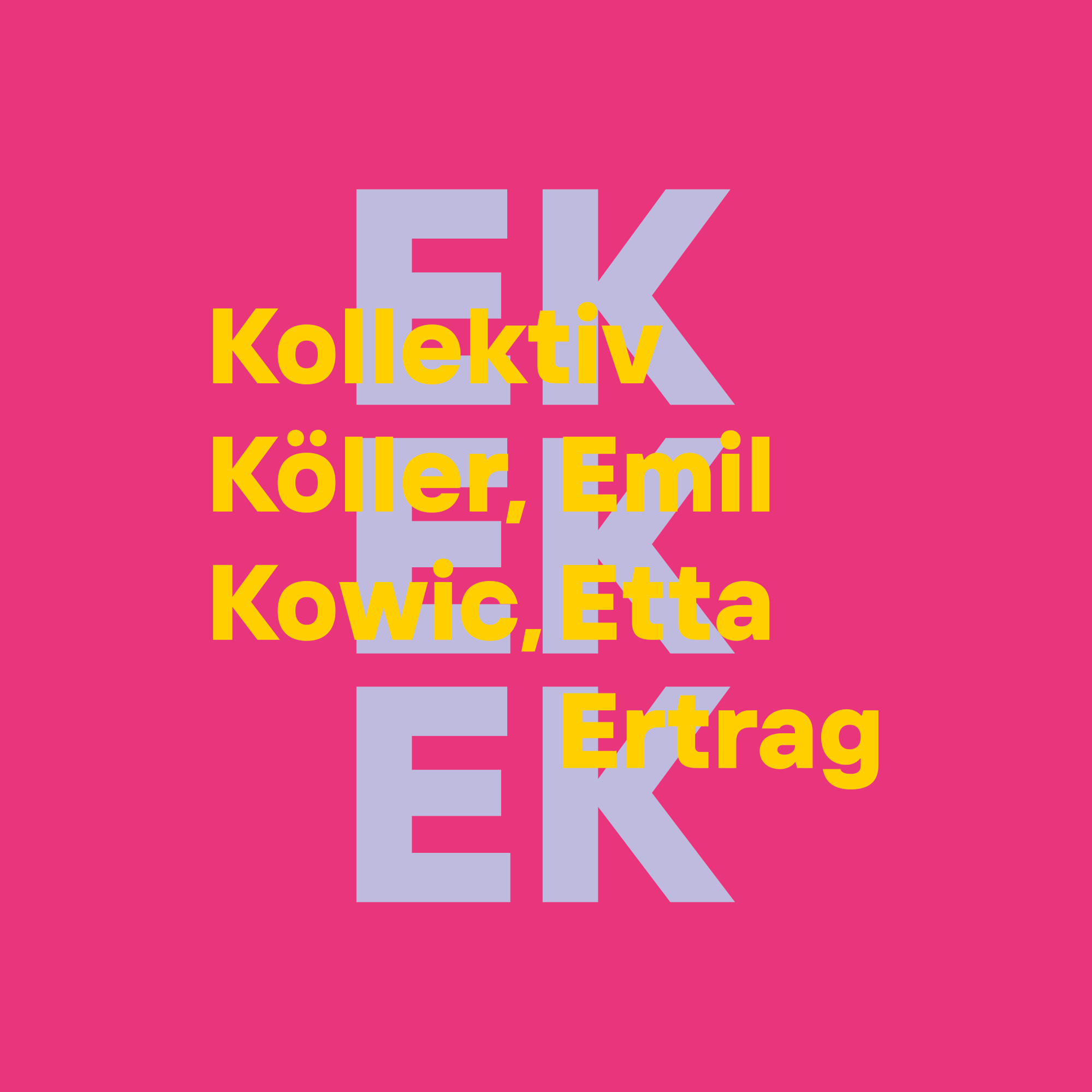 EKEKEK Visual Identity designed by Tobias Heumann